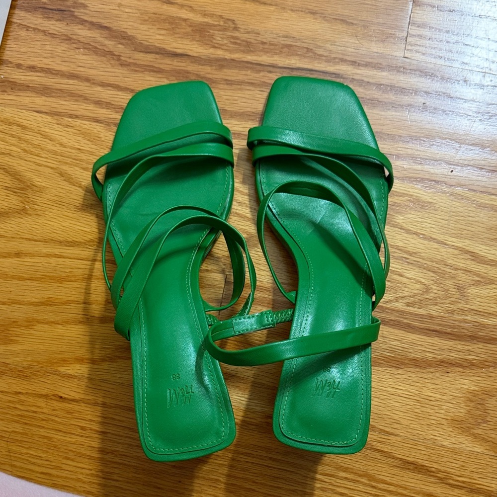 H&M Vibrant Green Strappy Sandals